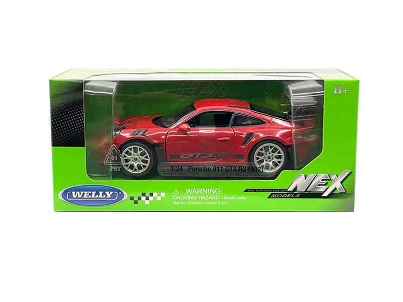 Porsche 911 GT3 RS (992) – Red (NEX) Diecast 1:24 Scale Model - Welly 24122RD - Image 2