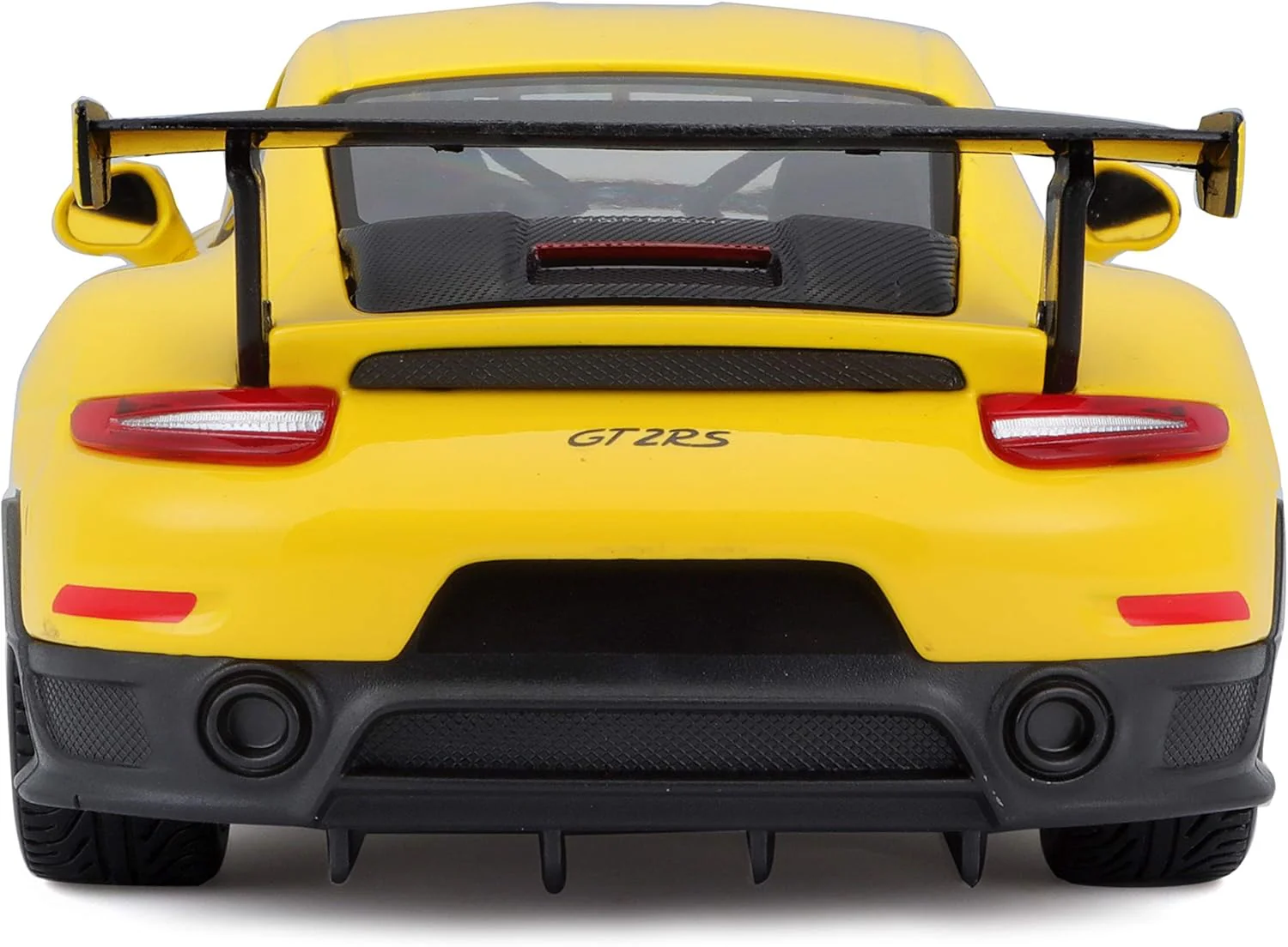 Porsche 911 GT3 RS – Yellow w/ Carbon Hood (Special Edition) Diecast 1:24 Scale Model - Maisto 31523YLBK - Image 2