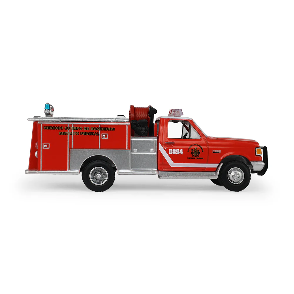 PRE-ORDER - 12 PACK 1990 Ford F-350 Mini Pumper Fire Truck – Heroico Cuerpo de Bomberos Distrito Federal Mexico Diecast 1:64 Scale Model - Greenlight 30580 - Image 6