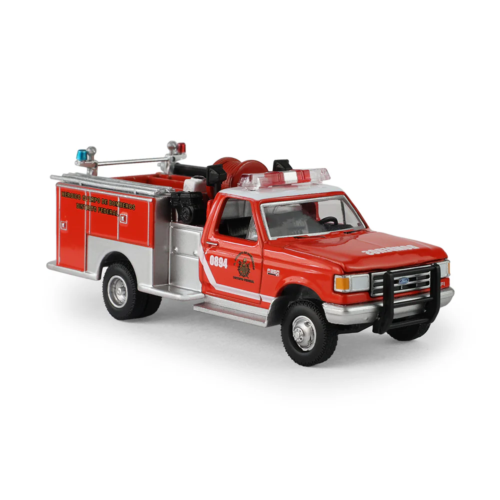 PRE-ORDER - 12 PACK 1990 Ford F-350 Mini Pumper Fire Truck – Heroico Cuerpo de Bomberos Distrito Federal Mexico Diecast 1:64 Scale Model - Greenlight 30580 - Image 7