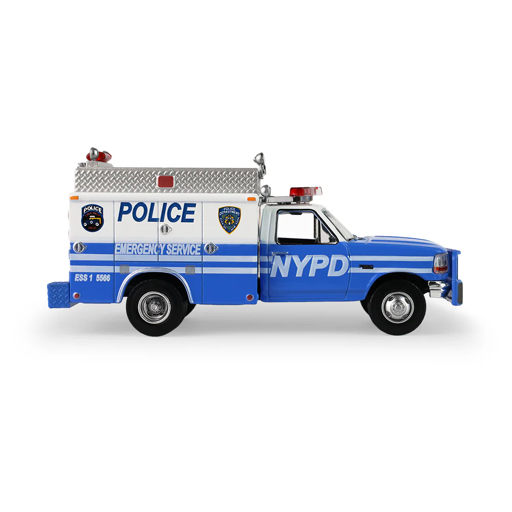 PRE-ORDER - 12 PACK 1995 Ford F-350 NYPD - Emergency Service (Hot Pursuit) Diecast 1:64 Scale Model - Greenlight 30583 - Image 6
