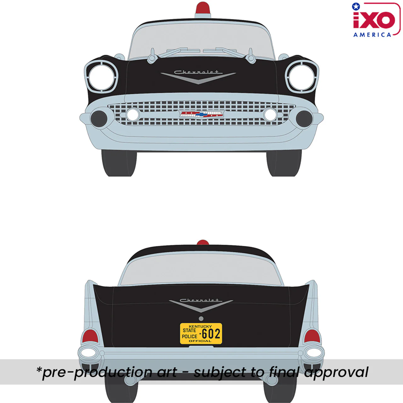 PRE-ORDER 1957 Chevrolet One-Fifty - Kentucky State Police Diecast 1:64 Scale Model - IXO IA64015 - Image 2