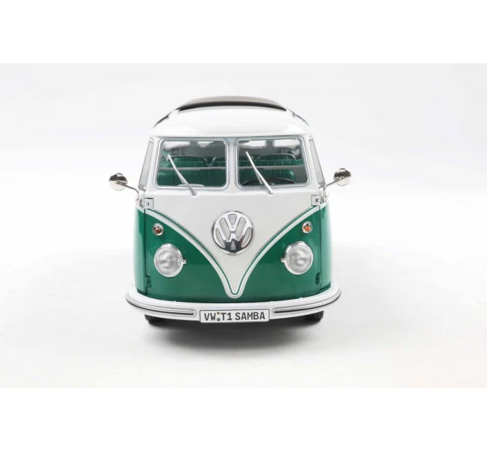 PRE-ORDER 1962 Volkswagen T1 Samba Green / White Diecast 1:18 Scale Model - Solido S1813403 - Image 6