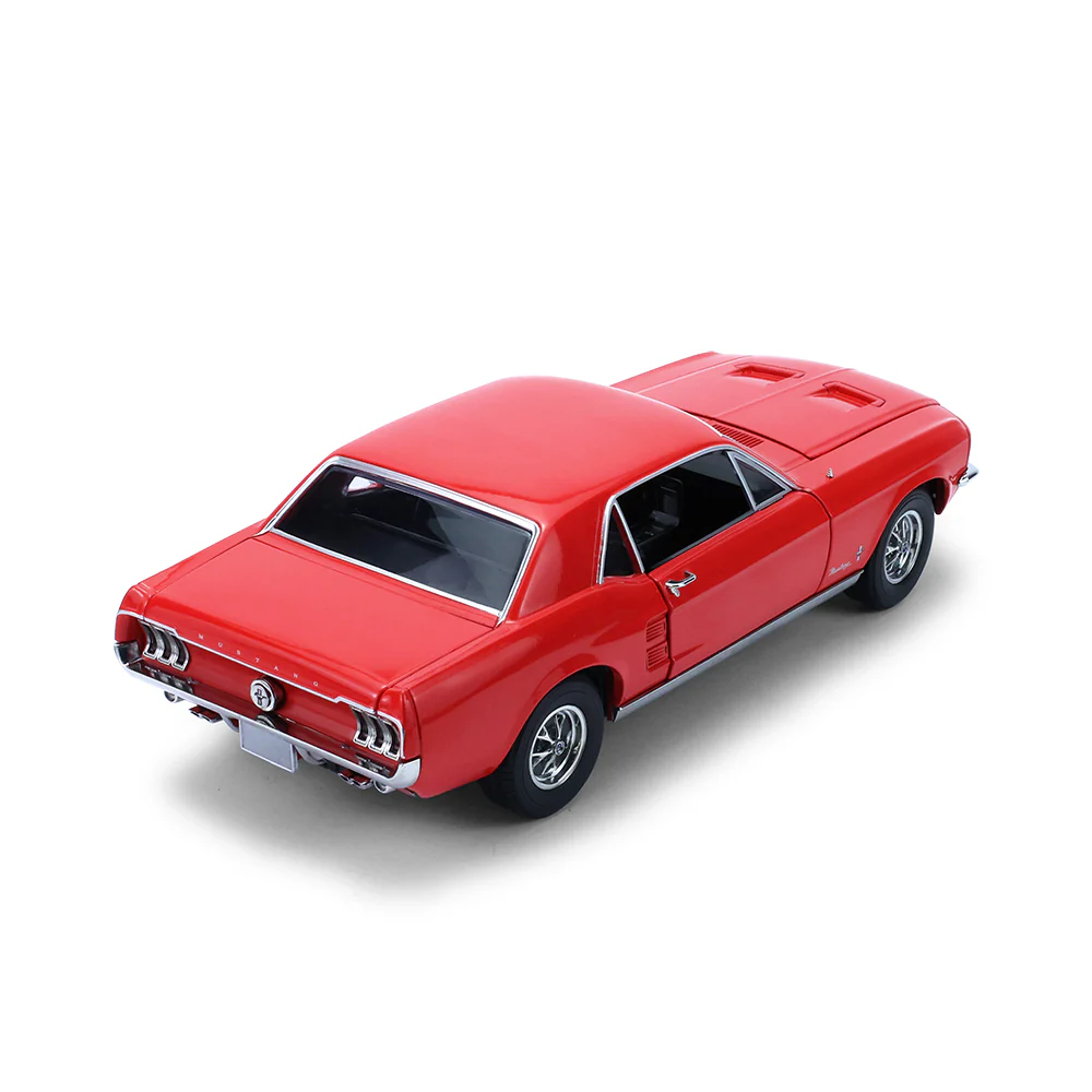 PRE-ORDER 1968 Ford Mustang Coupe West Coast USA Special Edition Mustang – Flower Power Red Diecast 1:18 Scale Model - Greenlight 13707 - Image 4