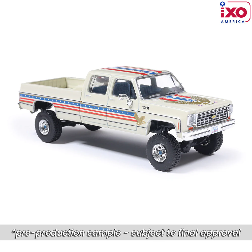 PRE-ORDER 1976 Chevrolet Custom Deluxe K30 Fleetside - July 4th Exclusive Diecast 1:64 Scale Model - IXO IA64032 - Image 6