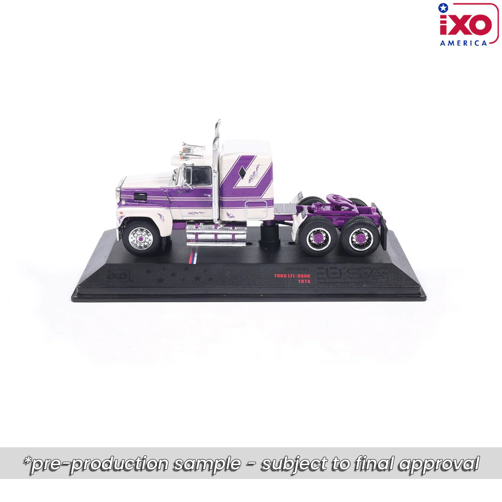 PRE-ORDER 1978 Ford LTL-9000 - Purple and Cream Diecast 1:64 Scale Model - IXO U64TR033 - Image 5