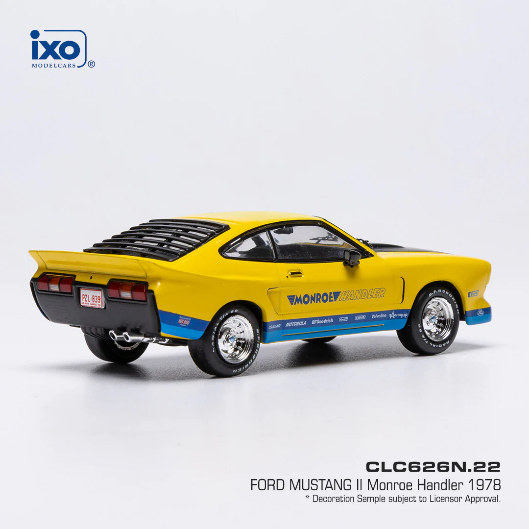 PRE-ORDER 1978 Ford Mustang II Monroe Handler - Yellow Diecast 1:43 Scale Model - IXO CLC626N22 - Image 2