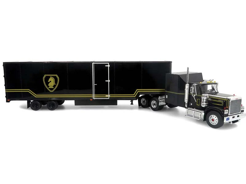 PRE-ORDER 1980 GMC General w/ Black and Gold Trailer Diecast 1:64 Scale Model - IXO U64TRTR008T
