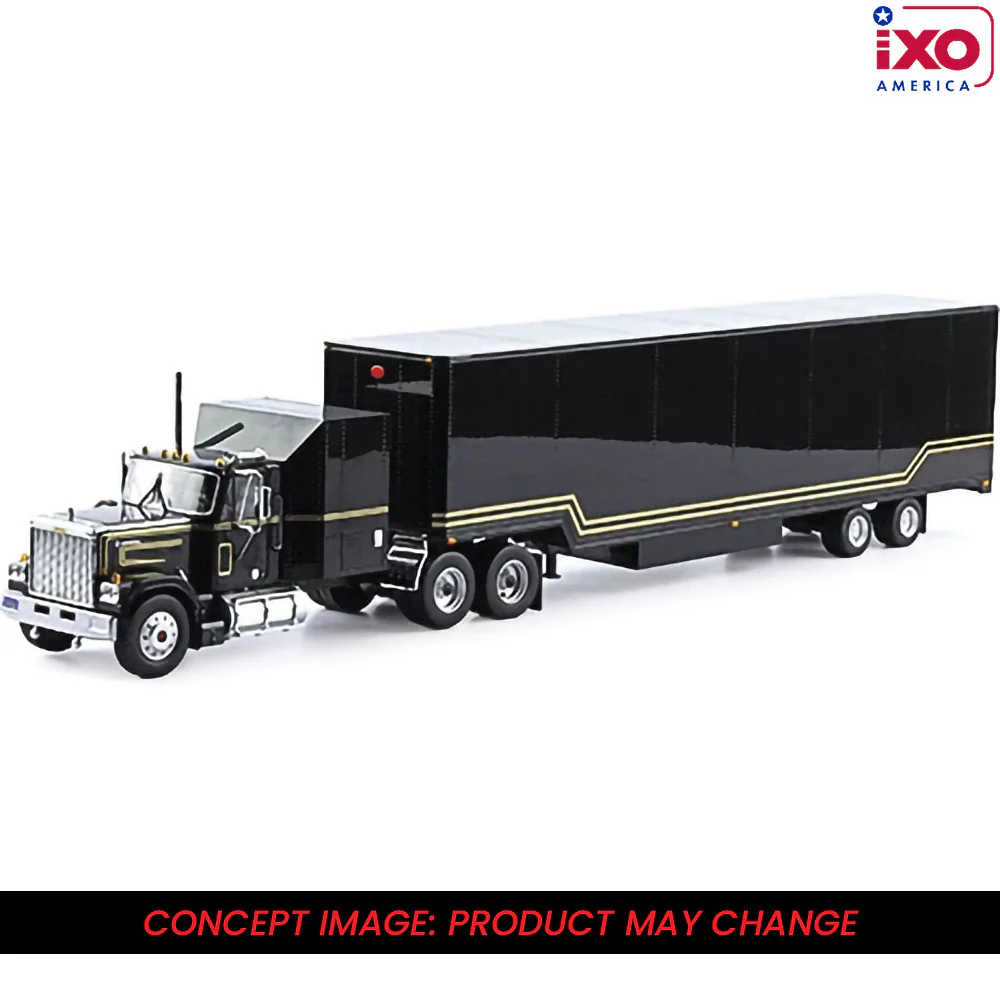 PRE-ORDER 1980 GMC General w/ Black and Gold Trailer Diecast 1:64 Scale Model - IXO U64TRTR008T - Image 3