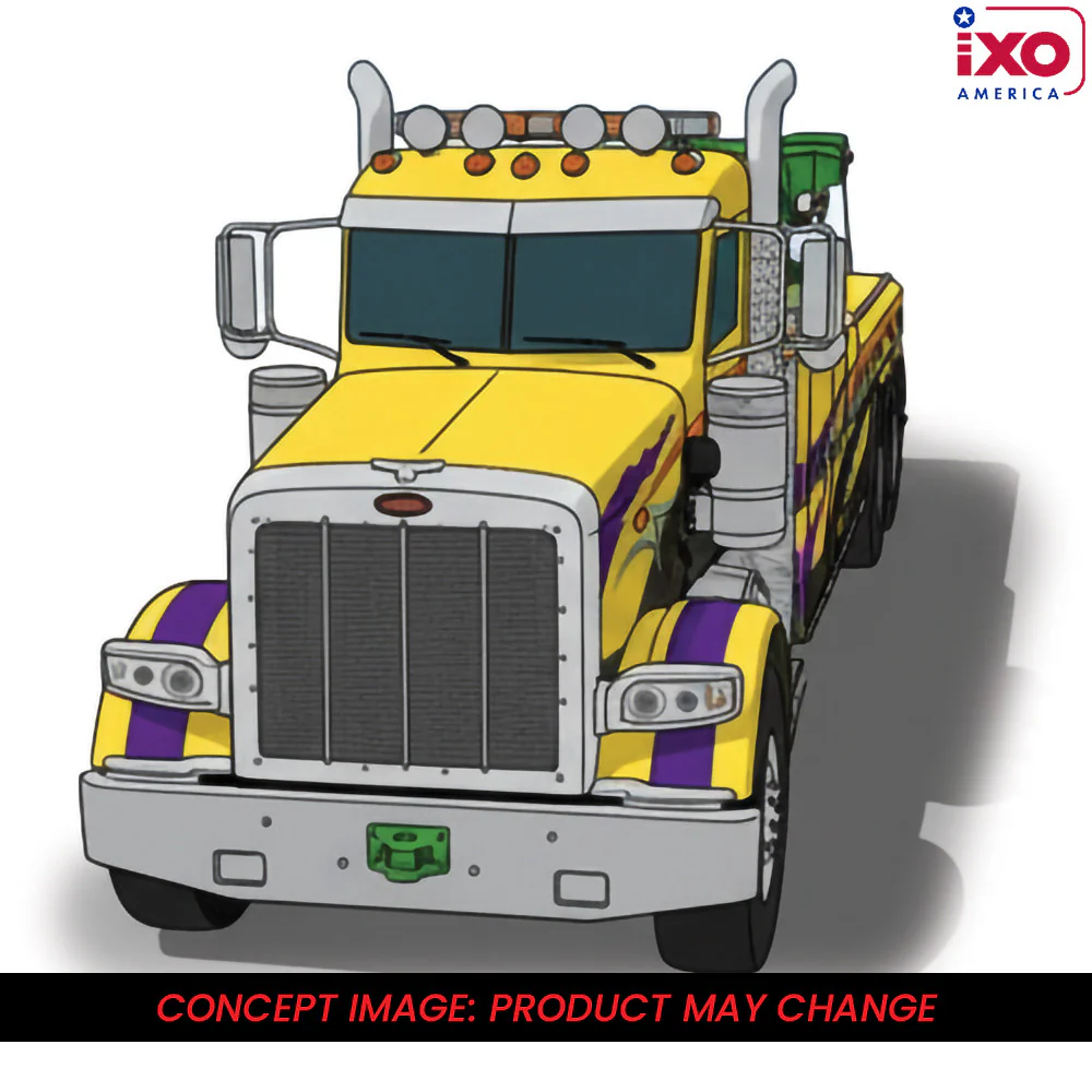 PRE-ORDER 1980 Peterbilt 359 Wrecker - Yellow and Purple Diecast 1:43 Scale Model - IXO U43TTR004 - Image 4
