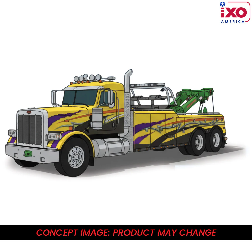 PRE-ORDER 1980 Peterbilt 359 Wrecker - Yellow and Purple Diecast 1:43 Scale Model - IXO U43TTR004 - Image 5
