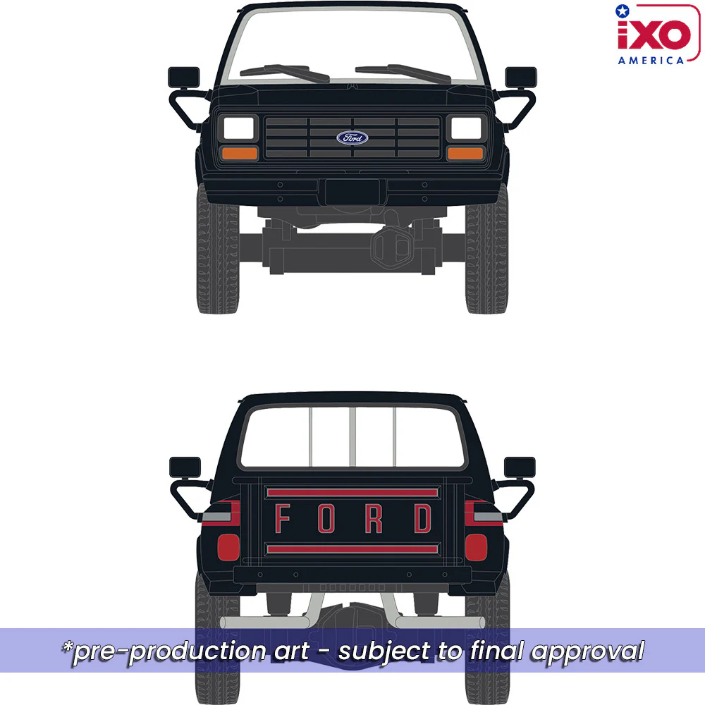 PRE-ORDER 1983 Ford F-150 XLS Flareside 4x4 - Raven Black Diecast 1:64 Scale Model - IXO IA64029 - Image 3