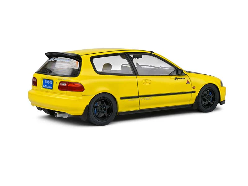 PRE-ORDER 1991 Honda Civic (EG6) Spoon Version - Yellow Carnival Diecast 1:18 Scale Model - Solido S1810402 - Image 2