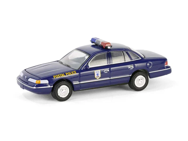 PRE-ORDER 1992 Ford Crown Victoria Police Interceptor - USPS Postal Police Diecast 1:64 Scale Model - Greenlight 30516