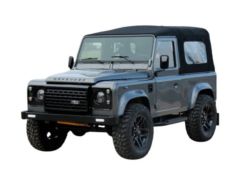 PRE-ORDER 2016 Land Rover Defender 90 Short w/ Rear Cover Matte Silver Diecast 1:18 Scale Model - Solido S1813501