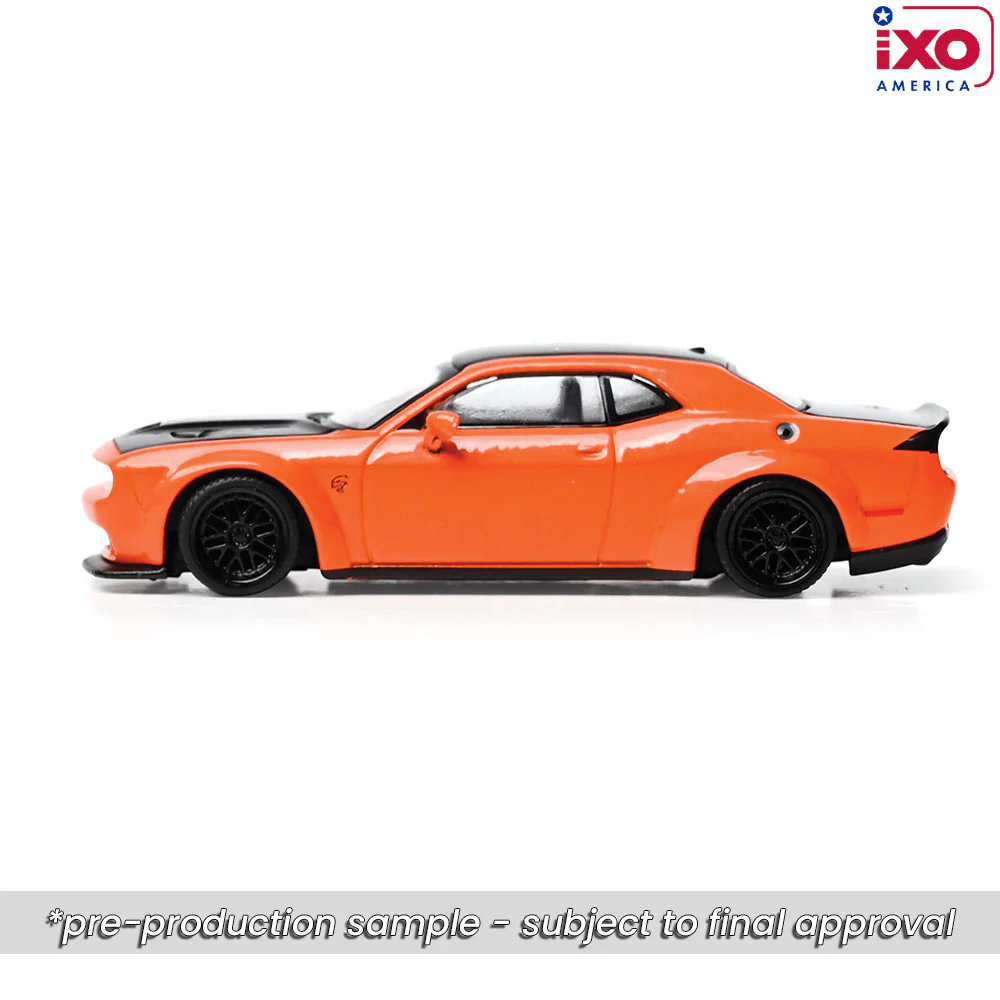 PRE-ORDER 2019 Dodge Challenger SRT Hellcat - Go Mango Diecast 1:64 Scale Model - IXO U64RDC001 - Image 6
