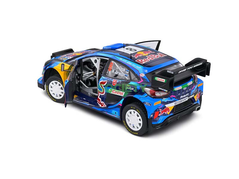 PRE-ORDER 2023 Ford Puma Rally1 Hybrid #8 Tanak Rally Suede Diecast 1:18 Scale Model - Solido S1809503 - Image 2