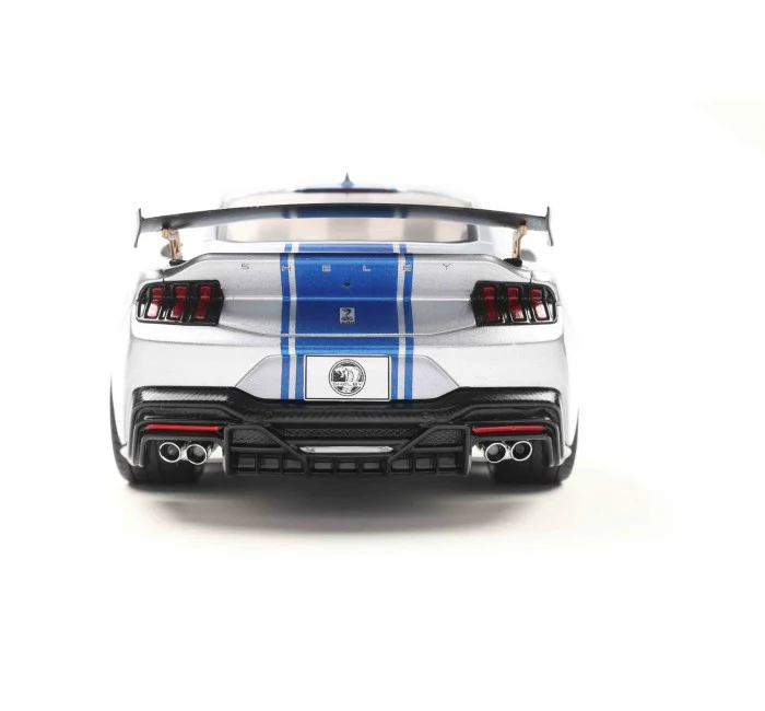 PRE-ORDER 2025 Ford Mustang Shelby Super Snake Grey w/ Blue Stripe Diecast 1:18 Scale Model - Solido S1813803 - Image 5