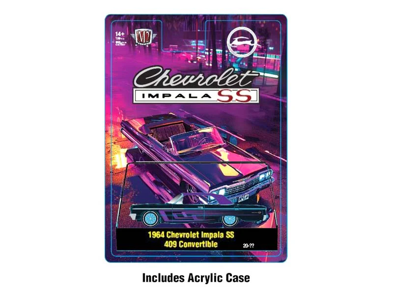 PRE-ORDER 1964 Chevrolet Impala SS 409 Convertible – Black Diecast 1:64 Scale Model - M2 Machines 31500-HS75 - Image 2
