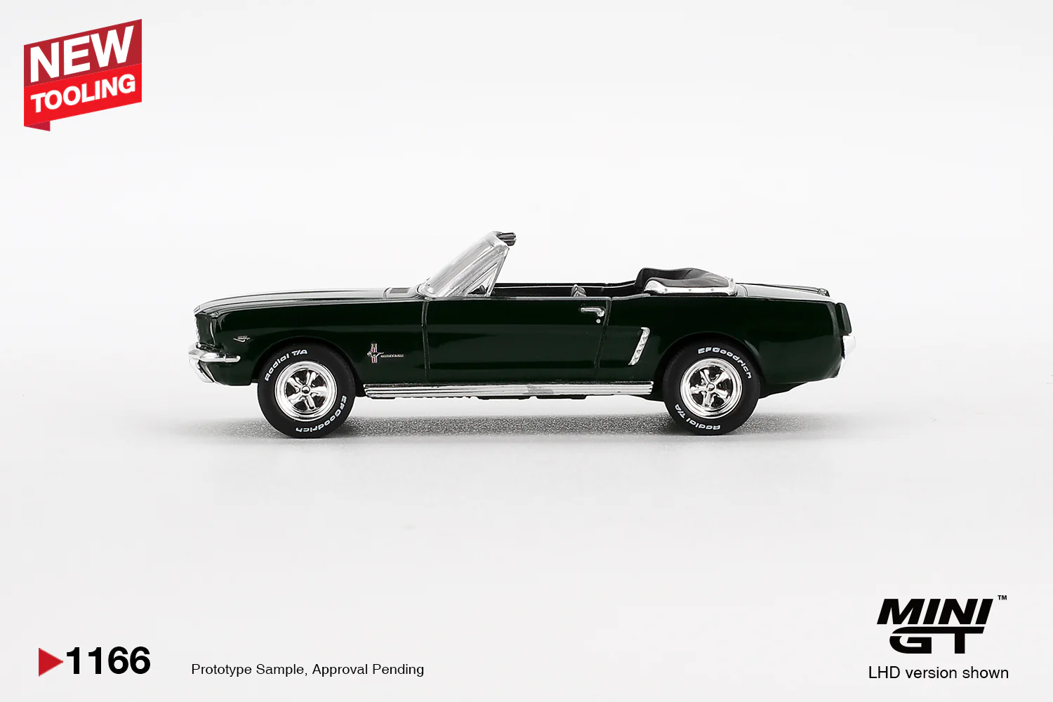 PRE-ORDER - 12 PACK 1964 Ford Mustang Convertible – Highland Green (Mini GT) Diecast 1:64 Scale Model - TSM MGT01166 - Image 3