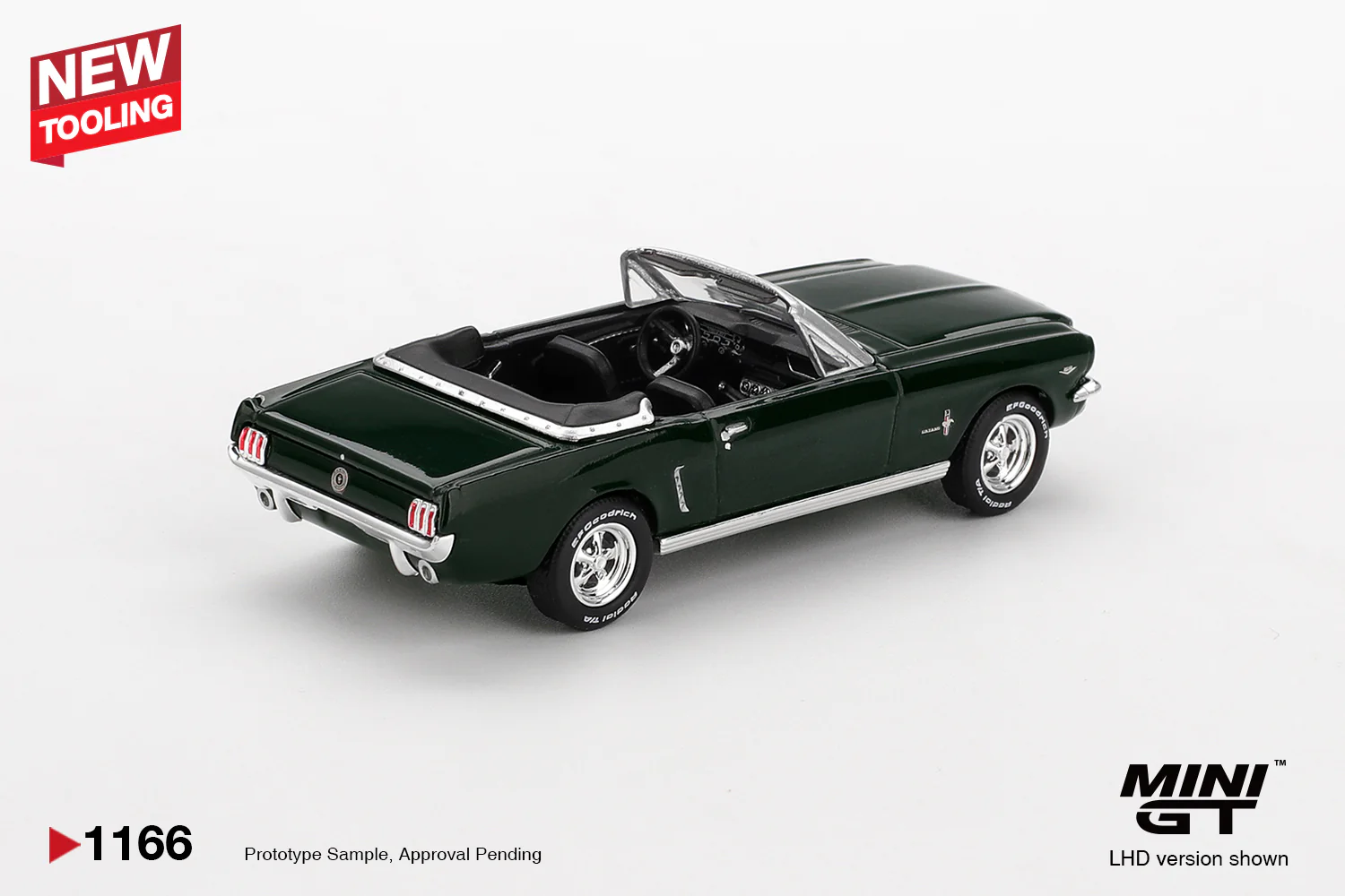 PRE-ORDER - 12 PACK 1964 Ford Mustang Convertible – Highland Green (Mini GT) Diecast 1:64 Scale Model - TSM MGT01166 - Image 4
