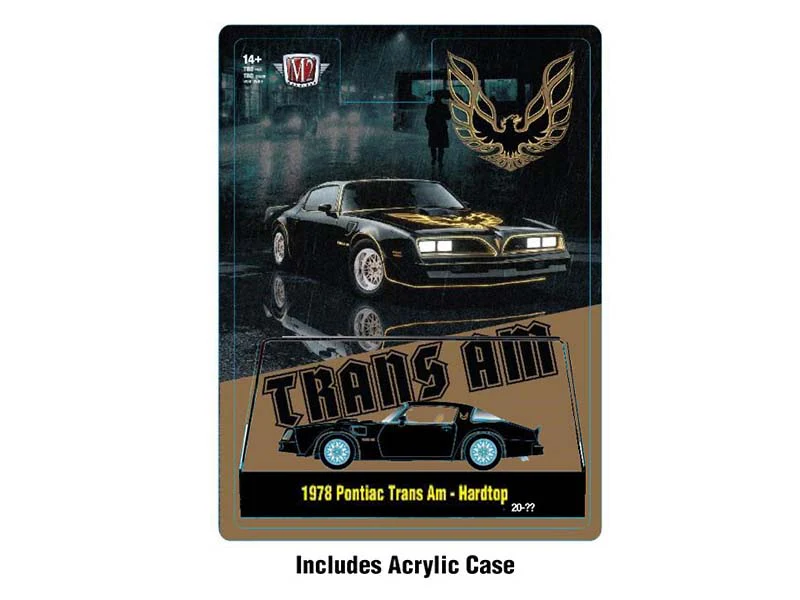 PRE-ORDER - 12 PACK 1978 Pontiac Trans Am Firebird Special Edition – Black Diecast 1:64 Scale Model - M2 Machines 31500-HS77 - Image 3