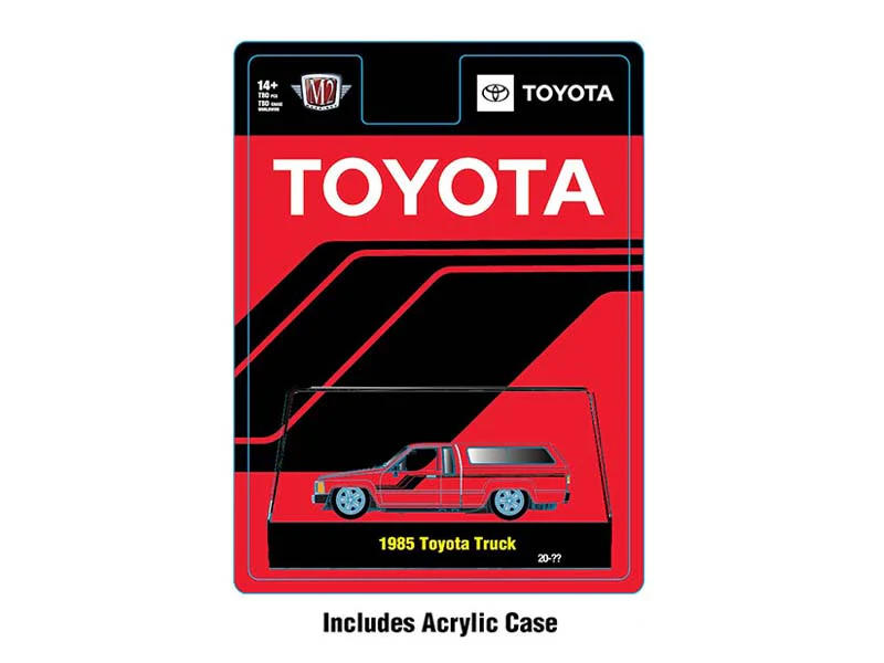 PRE-ORDER - 24 PACK 1985 Toyota Truck w/ Camper Shell – Red Diecast 1:64 Scale Model - M2 Machines 31500-HS76 - Image 3