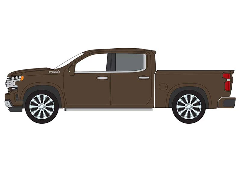 PRE-ORDER - 24 PACK 2019 Chevy Silverado High Country - Oakwood Metallic Diecast 1:64 Scale Model - Auto World AWSP215A - Image 2