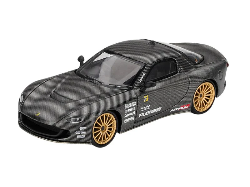 PRE-ORDER - 24 PACK Mazda RX-7 RE-Amemiya Matsukiyo KOKU 3 Rotor NA-7 TAS 2025 Best Tuned Car Award – Carbon (Mini GT) Diecast 1:64 Scale Model - TSM MGT01205 - Image 2