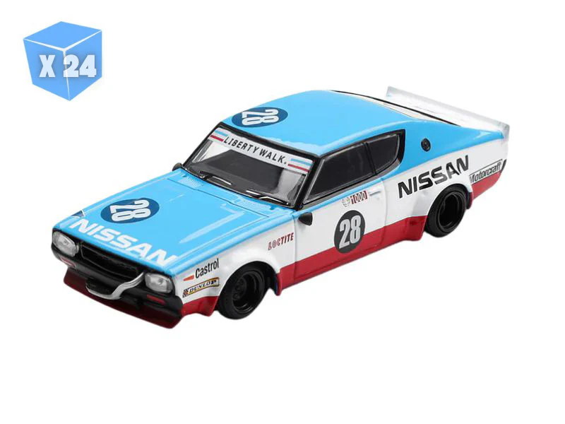 PRE-ORDER - 24 PACK Nissan Skyline Kenmeri Liberty Walk Nissan Racing ’75 Concept (Mini GT) Diecast 1:64 Scale Model - TSM MGT01212