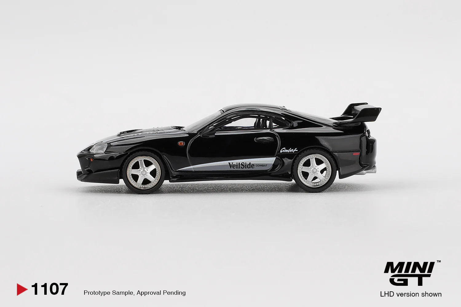 PRE-ORDER - 24 PACK Toyota Supra VeilSide Combat V-II – Black (Mini GT) Diecast 1:64 Scale Model - TSM MGT01107 - Image 3