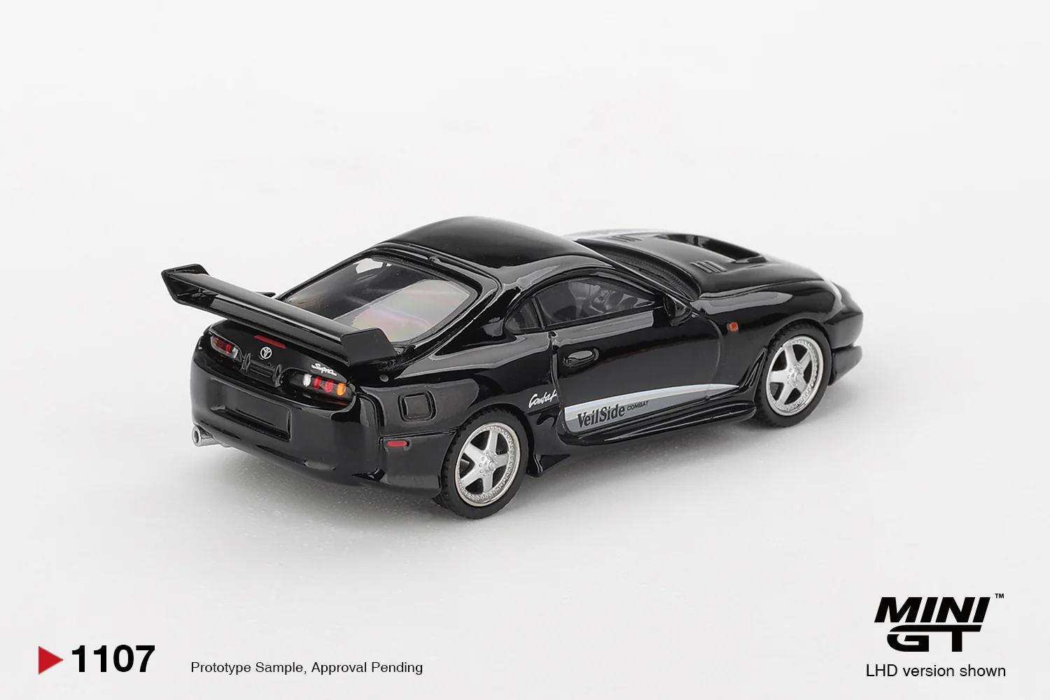 PRE-ORDER - 24 PACK Toyota Supra VeilSide Combat V-II – Black (Mini GT) Diecast 1:64 Scale Model - TSM MGT01107 - Image 4