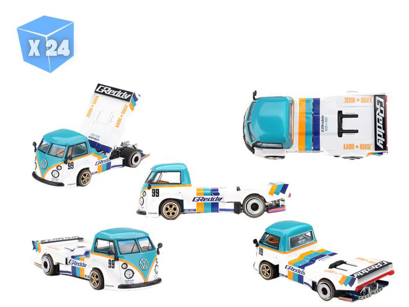 PRE-ORDER - 24 PACK Volkswagen T1 GReddy Pickup V1 (Kaido House x Mini GT) Diecast 1:64 Scale Model - TSM KHMG261