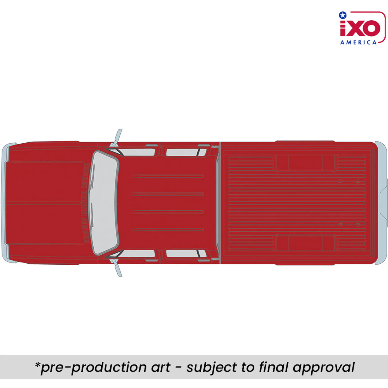 PRE-ORDER 1979 Chevrolet Scottsdale K20 - Carmine Red & Dark Carmine Red Diecast 1:64 Scale Model - IXO America IA64013 - Image 3