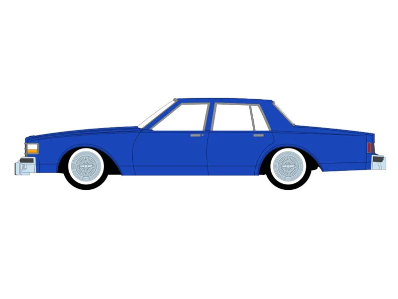 PRE-ORDER - 48 PACK 1986 Chevrolet Caprice - Electric Blue (Lowriders Series 8) Diecast 1:64 Scale Model - Greenlight 63090E - Image 2