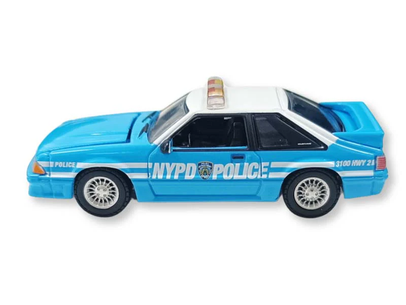 PRE-ORDER 1987 Ford Mustang New York City Police Department (NYPD) Diecast 1:64 Scale Model - Greenlight 30527