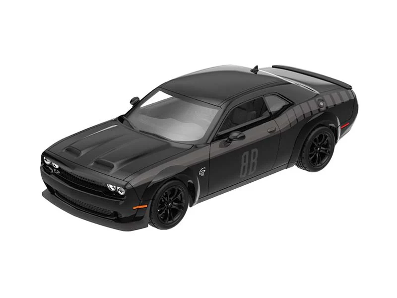 PRE-ORDER - 48 PACK 2017 Dodge Challenger SRT Hellcat Widebody (Black Bandit Series 31) Diecast 1:64 Scale Model - Greenlight 28190A - Image 2