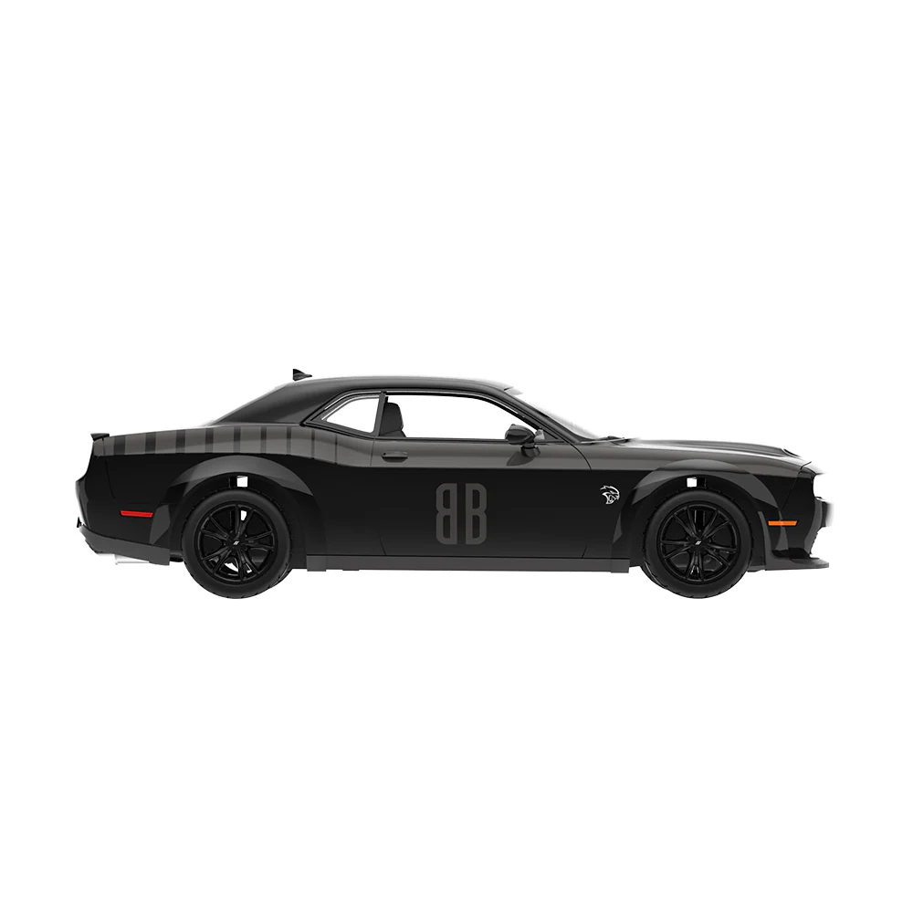 PRE-ORDER - 48 PACK 2017 Dodge Challenger SRT Hellcat Widebody (Black Bandit Series 31) Diecast 1:64 Scale Model - Greenlight 28190A - Image 6