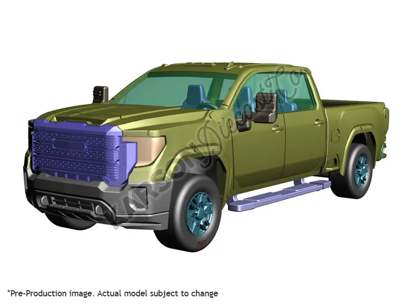 PRE-ORDER 2022 GMC Sierra 2500 Denali - Quick Silver Metallic Diecast 1:64 Scale Model - Karson Diecast Co. 51706B - Image 8