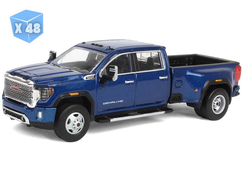 PRE-ORDER - 48 PACK 2022 GMC Sierra 3500 Denali Dually - PACIFIC BLUE Diecast 1:64 Scale Model - Karson Diecast Co. 51704A