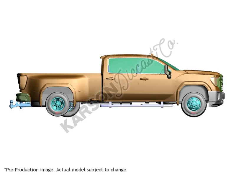 PRE-ORDER - 12 PACK 2022 GMC Sierra 3500 Denali Dually - PACIFIC BLUE Diecast 1:64 Scale Model - Karson Diecast Co. 51704A - Image 10