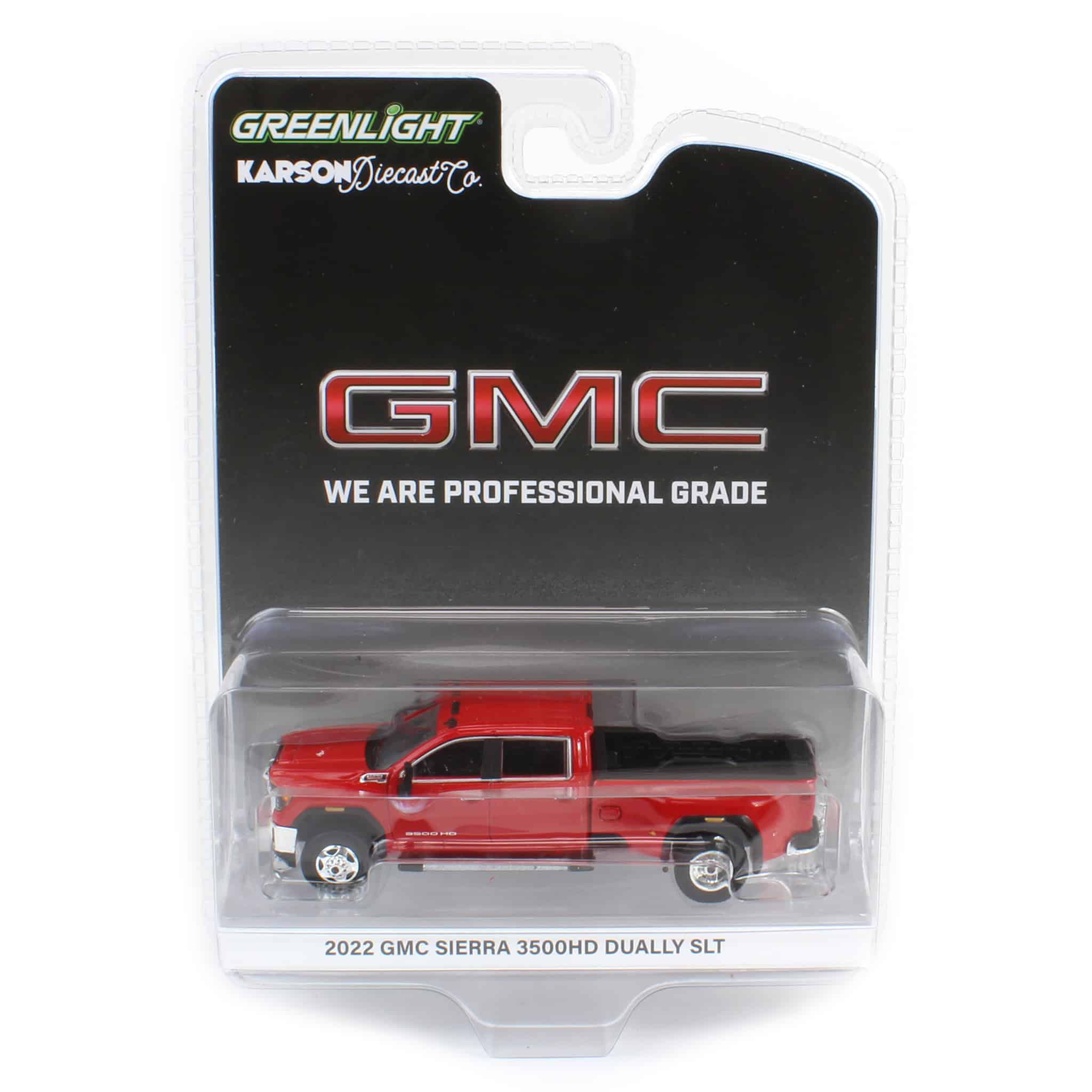 PRE-ORDER - 12 PACK 2022 GMC Sierra 3500HD Pro Dually - Cayenne Red Diecast 1:64 Scale Model - Karson Diecast Co. 51707B - Image 8