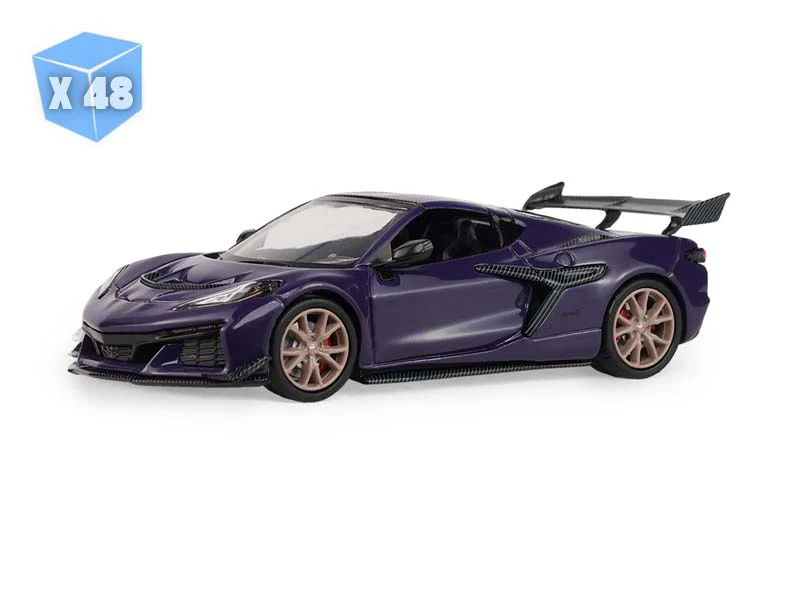 PRE-ORDER - 48 PACK 2025 Chevrolet Corvette ZR1 Convertible - Hysteria Purple Metallic (Auto Mall Series 8) Diecast 1:64 Scale Model - Greenlight 68080F