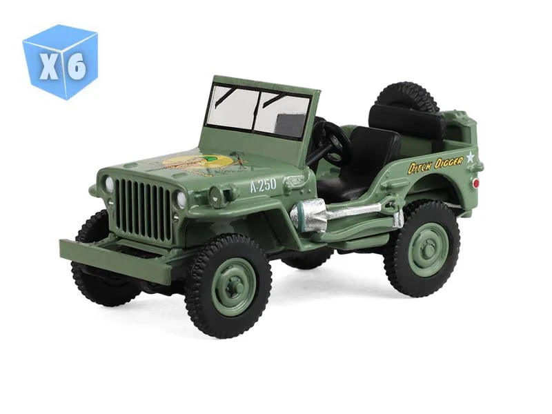 PRE-ORDER - 6 PACK 1942 Willy’s MB (Anniversary Collection Series 18 – America 250 Edition) Diecast 1:64 Scale Model - Greenlight 28180C