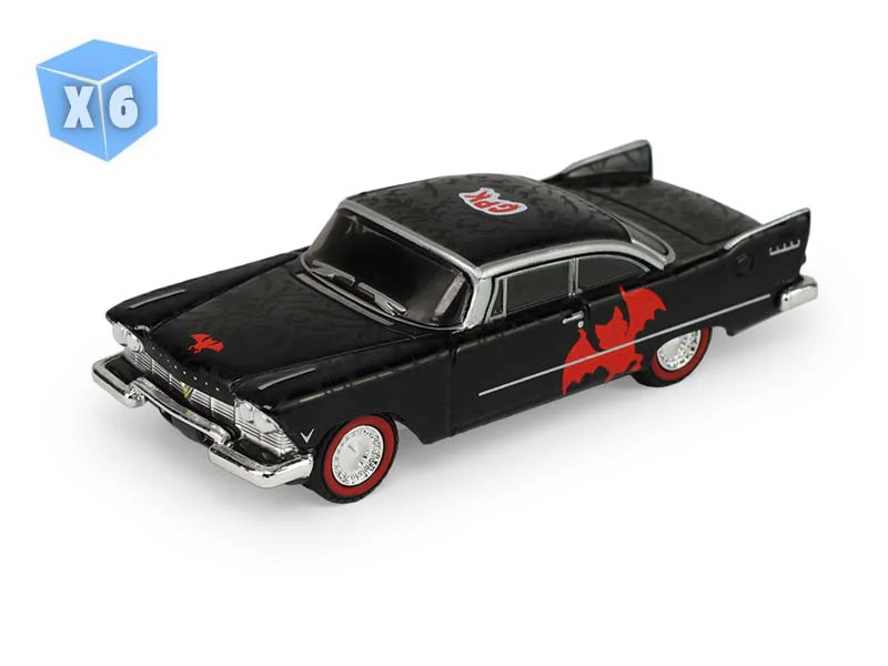 PRE-ORDER - 6 PACK 1957 Plymouth Savoy - Nasty Nick (Garbage Pail Kids Series 9 - 40th Anniversary) Diecast 1:64 Scale Model - Greenlight 54130D
