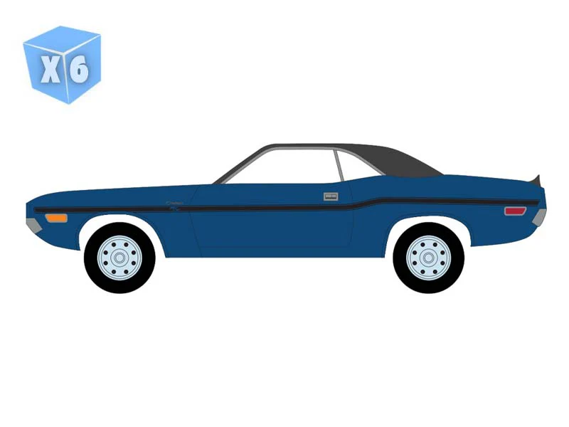 PRE-ORDER - 6 PACK 1970 Dodge Challenger (Anniversary Collection Series 18 – America 250 Edition) Diecast 1:64 Scale Model - Greenlight 28180A - Image 8