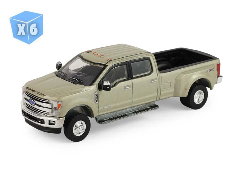 PRE-ORDER - 6 PACK 2018 Ford F-350 – White Gold (Dually Drivers Series 17) Diecast 1:64 Scale Model - Greenlight 46170E