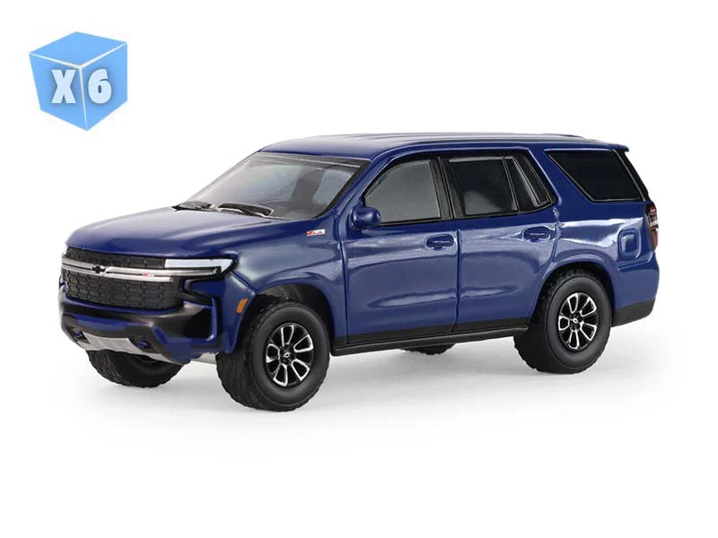 PRE-ORDER - 6 PACK 2024 Chevrolet Tahoe - Midnight Blue Metallic (Auto Mall Series 8) Diecast 1:64 Scale Model - Greenlight 68080D