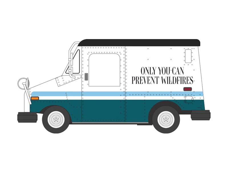 PRE-ORDER Long-Life Postal Delivery Vehicle (LLV) - Smokey Bear USPS Stamp (Smokey Bear Series 5) Diecast 1:64 Scale Model - Greenlight 38090A