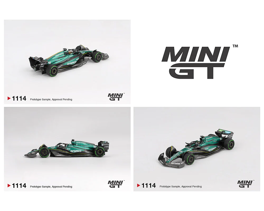 PRE-ORDER Aston Martin AMR24 #18 Lance Stroll 2024 F1 2024 (Mini GT) Diecast 1:64 Scale Model - TSM MGT01114 - Image 2